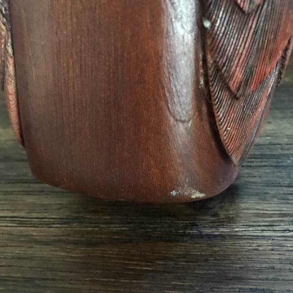 Owl Carved Vintage Wood Figurine - Picture 6 of 8